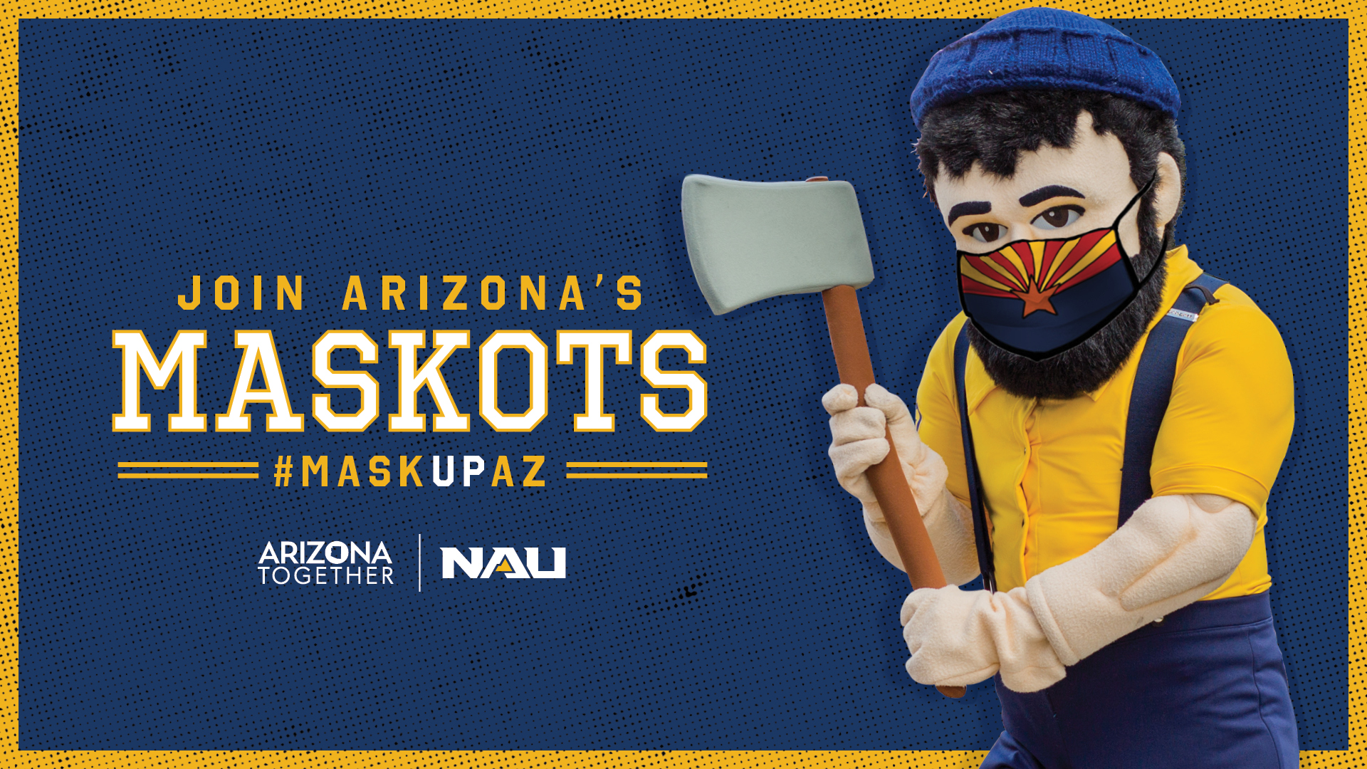 Mask up with Mascots' promotes social distancing and safety at